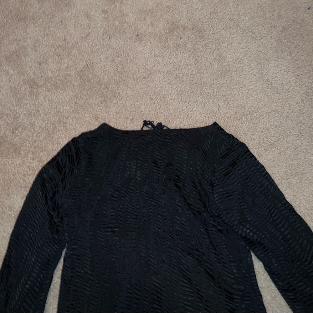 Alice & Trixie Black Long Sleeve Blouse with Laces size XS - Picture 8 of 9
